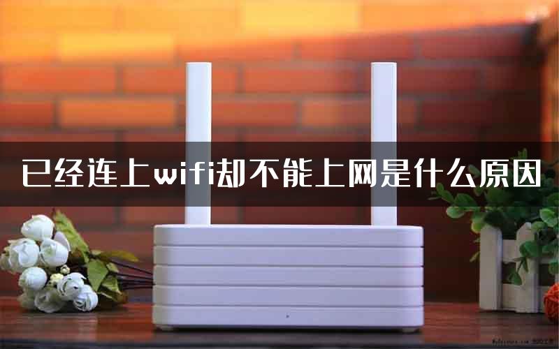 已经连上wifi却不能上网是什么原因