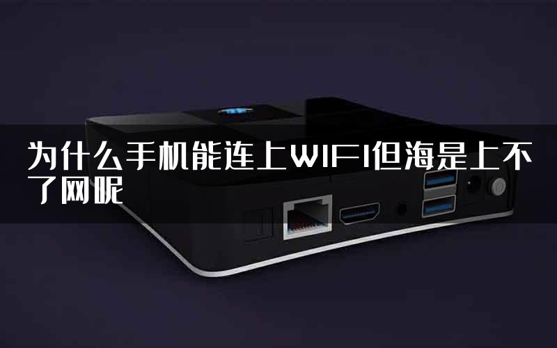 为什么手机能连上WIFI但海是上不了网呢