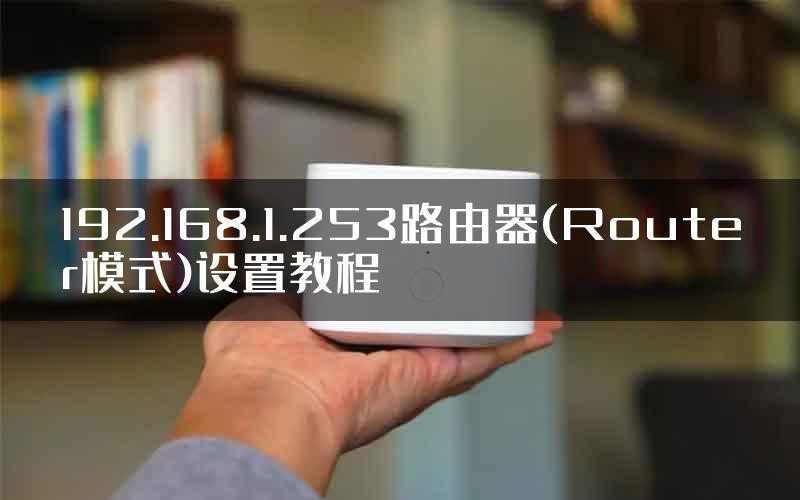 192.168.1.253路由器(Router模式)设置教程