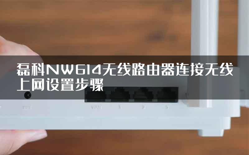 磊科NW614无线路由器连接无线上网设置步骤