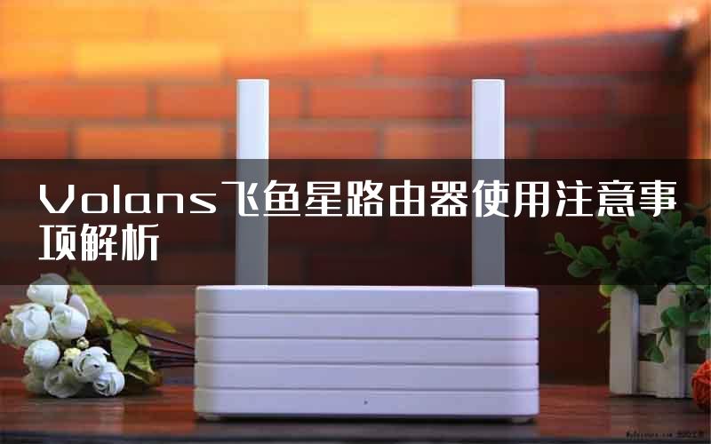 Volans飞鱼星路由器使用注意事项解析