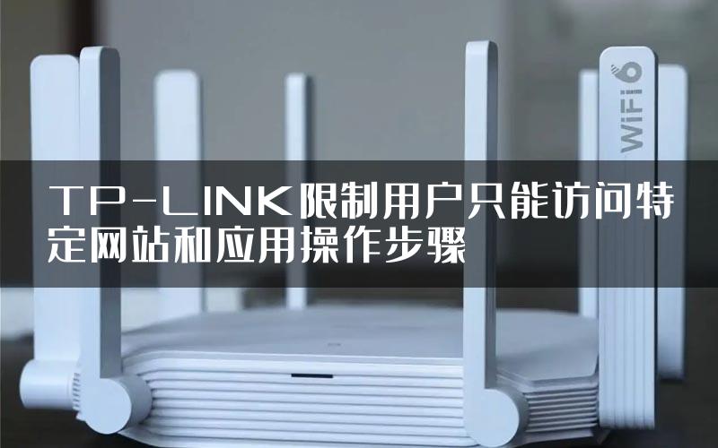 TP-LINK限制用户只能访问特定网站和应用操作步骤