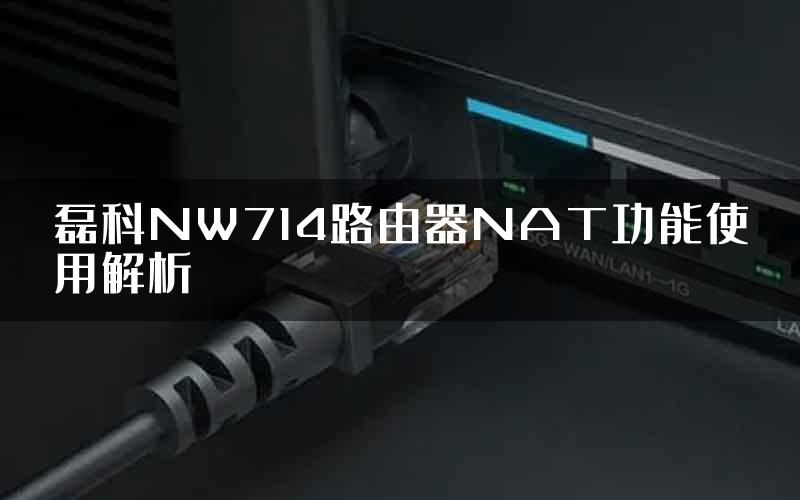 磊科NW714路由器NAT功能使用解析