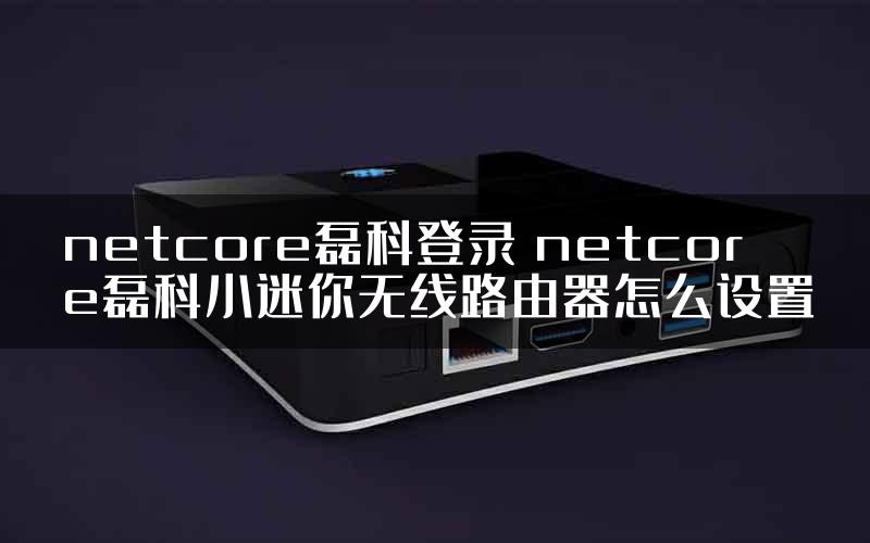 netcore磊科登录 netcore磊科小迷你无线路由器怎么设置