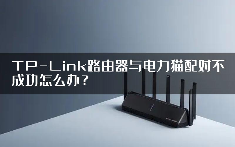 TP-Link路由器与电力猫配对不成功怎么办？