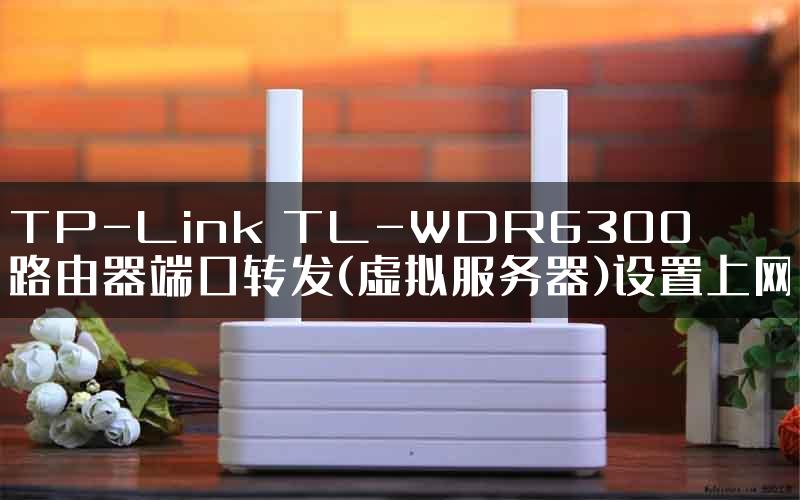 TP-Link TL-WDR6300路由器端口转发(虚拟服务器)设置上网