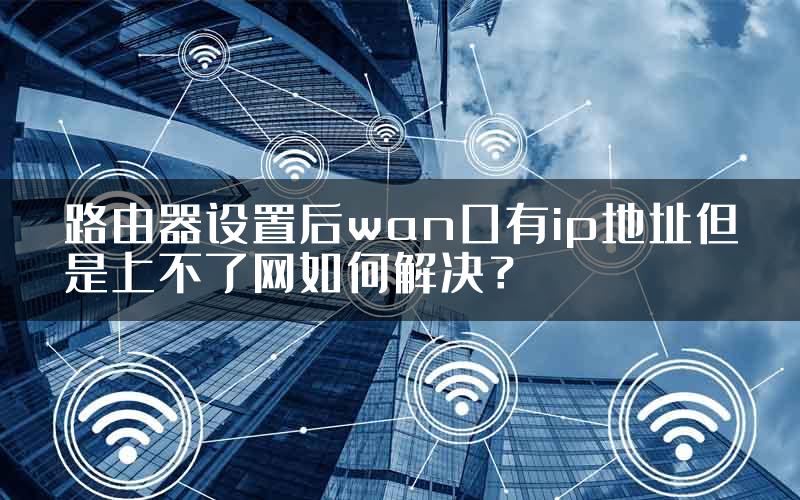 路由器设置后wan口有ip地址但是上不了网如何解决？