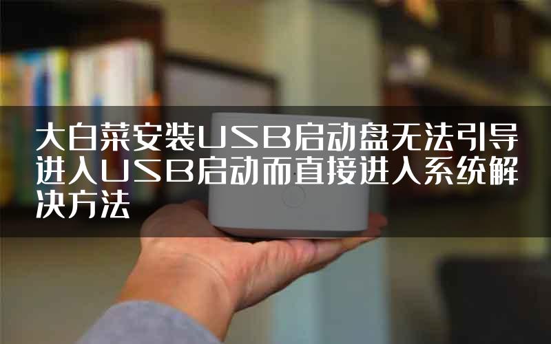 大白菜安装USB启动盘无法引导进入USB启动而直接进入系统解决方法