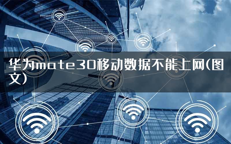 华为mate30移动数据不能上网(图文)