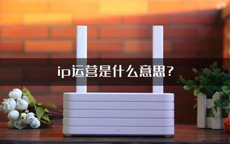 ip运营是什么意思?