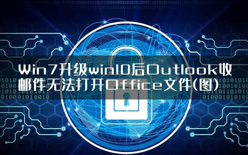 Win7升级win10后Outlook收邮件无法打开Office文件(图)