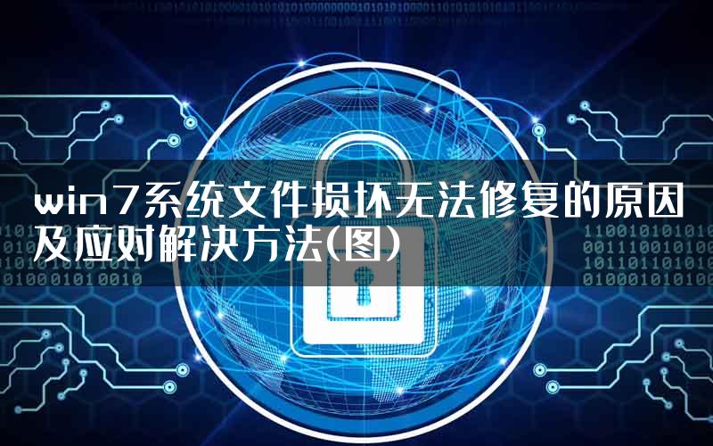 win7系统文件损坏无法修复的原因及应对解决方法(图)