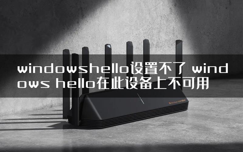 windowshello设置不了 windows hello在此设备上不可用