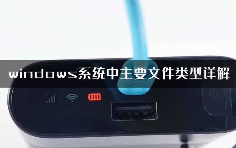 windows系统中主要文件类型详解