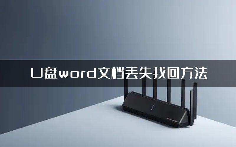 U盘word文档丢失找回方法