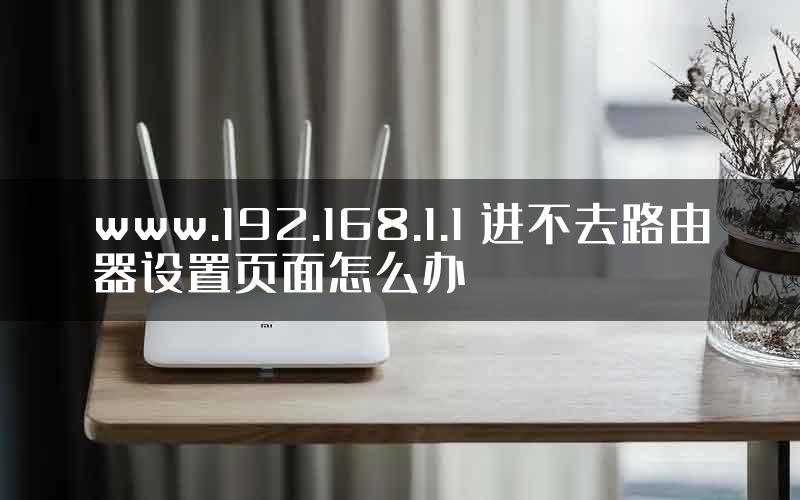 www.192.168.1.1 进不去路由器设置页面怎么办