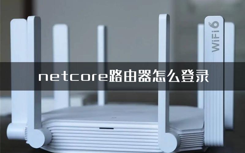 netcore路由器怎么登录