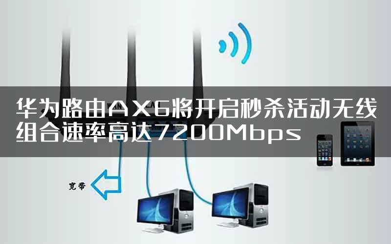 华为路由AX6将开启秒杀活动无线组合速率高达7200Mbps