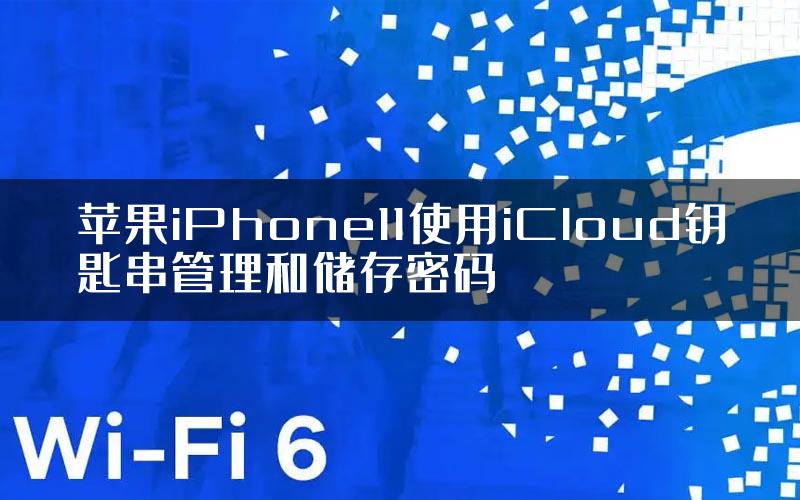 苹果iPhone11使用iCloud钥匙串管理和储存密码