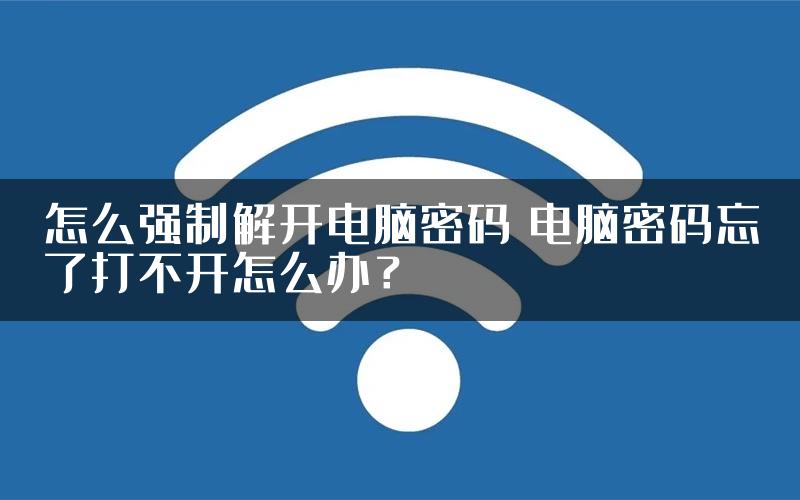 怎么强制解开电脑密码 电脑密码忘了打不开怎么办？