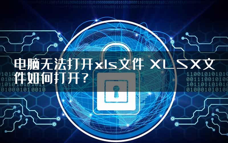 电脑无法打开xls文件 XLSX文件如何打开？