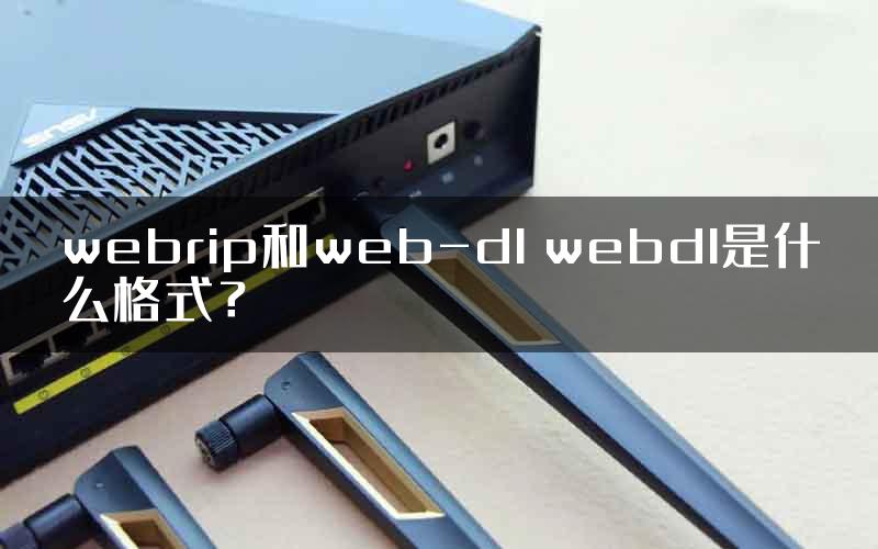 webrip和web-dl webdl是什么格式？