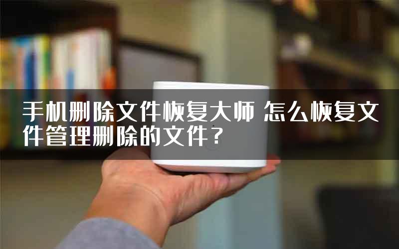 手机删除文件恢复大师 怎么恢复文件管理删除的文件？