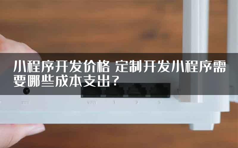 小程序开发价格 定制开发小程序需要哪些成本支出？