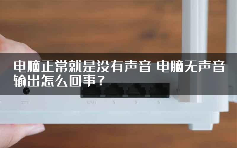 电脑正常就是没有声音 电脑无声音输出怎么回事？