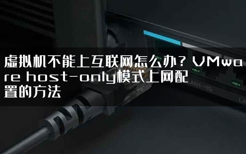 虚拟机不能上互联网怎么办？VMware host-only模式上网配置的方法