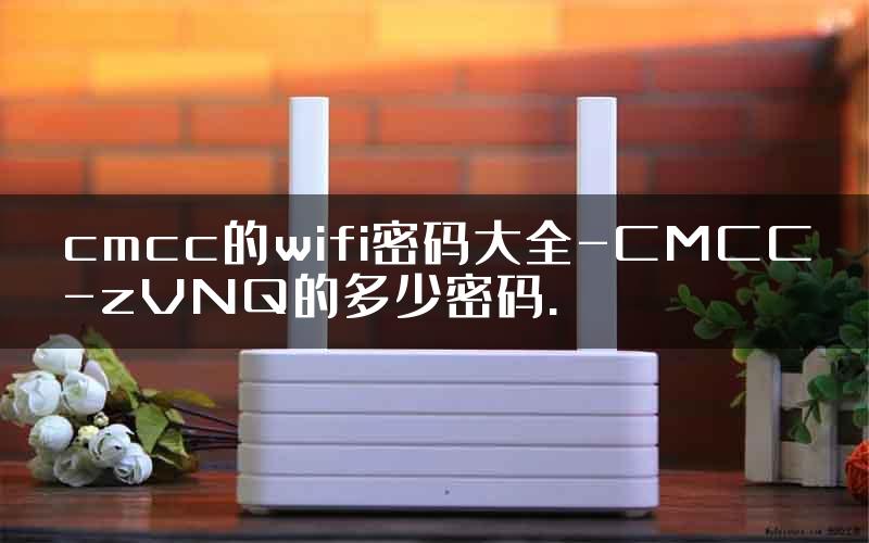 cmcc的wifi密码大全-CMCC-zVNQ的多少密码.