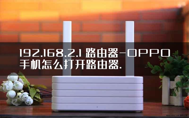 192.168.2.1 路由器-OPPO手机怎么打开路由器.